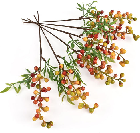 HUIANER Artificial Berries, 6Pcs Lifelike Orange Berry with Stems Fake Christmas Fruit
