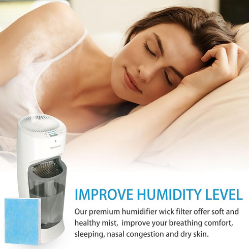 Lemige 4 Pack HFT600 Humidifier Filters Compatible with Honeywell HEV615 and HEV620, Upgraded HFT600PF1