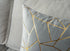 YONGLIU Pack of 2 Velvet Cushion Cases, Decorative Gold Foil Geometric Pattern Throw Pillow Covers (Gray and Gold)