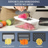 6 (6 1, Ourokhome Vegetable Mandolin Slicer, Hand Safe Kitchen Food Shredder with Mandoline Blades, Veggie Waffle