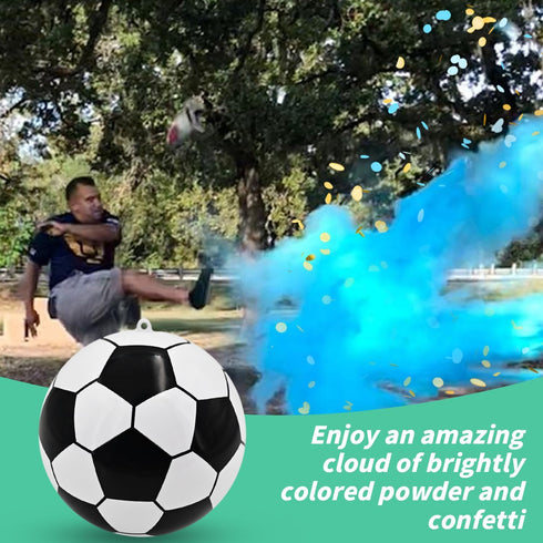 LIONTELO Supplies6 inch Gender Reveal Soccer Ball with Powder and Confetti Exploding Soccer Balls Kit Gender Reveal