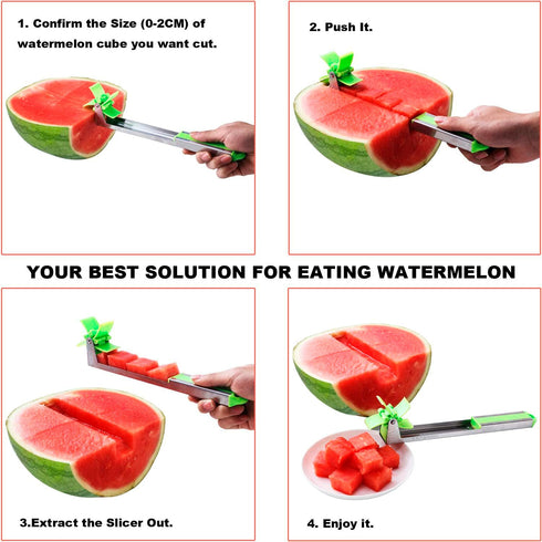 Watermelon Slicer Cutter - Stainless Steel Knife Corer, Kitchen Gadgets with Melon Baller Scoop