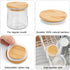 Set 8 Pack Oui Yogurt Bamboo Jar Lids With Silicone Sealing Rings - Leaves Pattern for Glass Storage