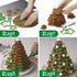 KAISHANE 10pcs 3D Christmas Tree Cookie Cutter Set, Star Cookie Cutters for XMAS Decoration and Gift Cookie Tower