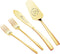 Wedding Cake Cutting Set, Gold Knife and Server Set for Birthday and Bridal Shower Gifts