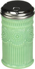 3.0625" 5.75", Tablecraft Sugar Shaker with Stainless Steel Top, x Green
