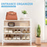 4 Closet, Bathroom27 x11 x26(White, 4 Tier Bamboo Shoe Rack Storage Organizer for Multifunctional Stackable Free