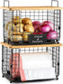 13/30/33+ 1 SET Upgrade Larger, Fit Gallon Trashbag Perfectly - Stackable Trash Bag Holder with Tags & Bamboo Top
