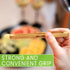 4 Pcs Wooden Toaster Tongs | 6-Inch Premium Maple Kitchen Utensils for Toast, Fruits, Bread, BBQ