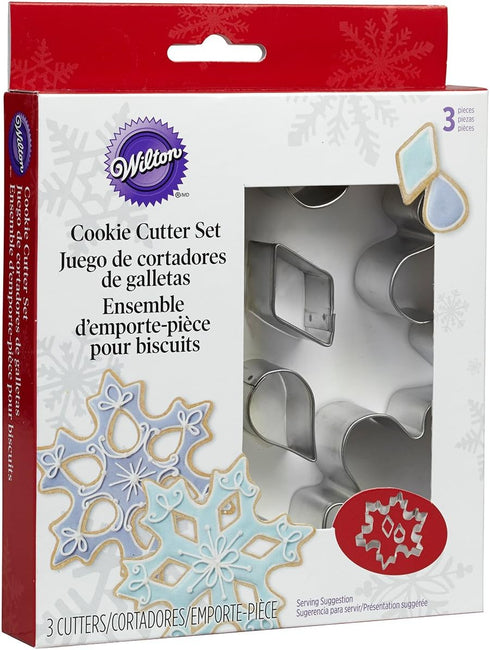 Wilton 3-Piece Cookie Cutter Set, Snowflake