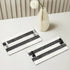 Guest Towel Holder Tray for Bathroom, Marble Guest Napkin Holder, Disposable Hand Towel Holder, White and Black