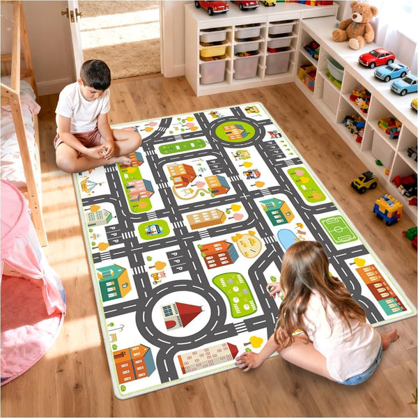 Kids Rug 31' x 47' Car Rug Play Mat for Track Toys,