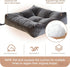 Set Rocking Chair Cushion Indoor Large Chair Pads with Ties Extra Lumbar Pillow Premium Dutch Velvet High Resilience