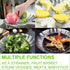 Vegetable Steamer Basket - Stainless Steel Veggie Fish Food Steamer, Folding Expandable for Various Pots