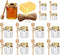 Adabocute 4oz Hexagonal Honey Jars - Glass Honey Jars with Gold Lids,