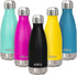 MIRA 12 oz Insulated Water Bottle - Slim Stainless Steel Cola Shape Thermos - Double Wall Hot & Cold Flask (Black)