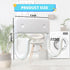 BiJun Ironing Board Holder Wall Mount - Iron Board Hook with 5 Inch Length for Laundry Rooms (White)