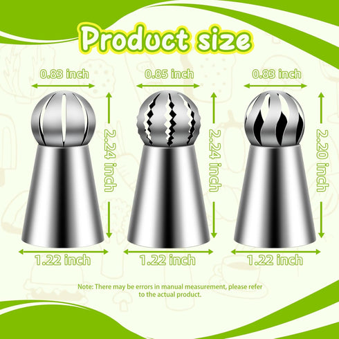 Suuker Ball Russian Piping Tips Lace Mold Pastry Cake Decorating Tool, Stainless Steel Cream Butter Cake DIY Baking