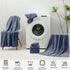 18 Set-6 Sheets,6 Towels,6 Set Pcs Purple Blue Family Towels Bath Hand Washcloths Soft Polyester Towels Absorbent