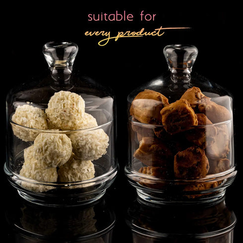 Glass Salt and Pepper Containers with Glass Lid, 2 Pcs Multipurpose Tomato, Avocado, Onion Keeper for Fridge Storage