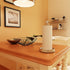 Steel Paper Towel Holder with Crystal Ball, Brushed Nickel Stand for Kitchen Countertops, Fits Standard & Jumbo Rolls