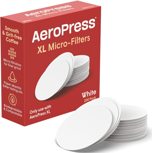AeroPress XL Replacement Filter Pack, Micro-filters for Coffee Maker (200 count)