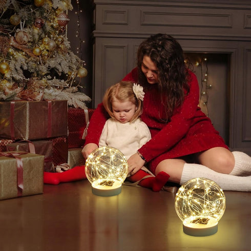 6.5-inch Decor(1 Floating Pool Lights Solar Powered, Glow in The Dark Warm White Solar Globe Pool Lights That Float