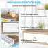 JACKCUBE DESIGN Rustic Wood Tea Storage Box with 12 Adjustable Compartments and White Faux Leather Drawer