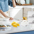 Yomjarl 3 Pack Cheese Container Airtight with Draining Basket Cream Block Cheese Sliced Cheeses Box with Lid Saver