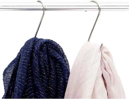 Juvale S-Shaped Hooks for Hanging, Bulk Set for Clothes Racks, Kitchen & Garage - 3.9-Inch, 50-Pack, Black Stainless
