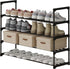 4-Tier 20 Calmootey Shoe Rack, Tall Large Capacity Pairs Shoes Storage Organizer, Stackable Wide Shoe Shelf