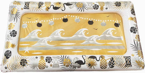 Forum Novelties Inflatable Party Buffet Cooler, 4.5 Feet x 28" Wide, Gold Luau Luxe