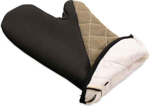 Carlisle FoodService Products 810CM15 San Jamar Textured Neoprene Bestgrip Oven Mitt with Magnet, 15" Length, Tan/Brown