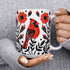 Cardinal Bird Ceramic Coffee Mug - Floral Nature Tea Cup, Gift for Women Mom Friend (15oz)