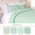 Exclusivo Mezcla Ultrasonic King Quilt Bedding Set - Lightweight Sage Green Bedspreads, 1 Quilt and 2 Pillow Shams