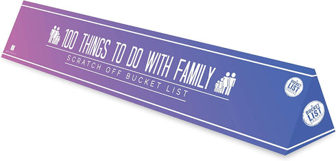 Gift Republic 100 Family Activities Scratch Off Poster, Things to Do with Activity Ideas Wall Art Bucket List