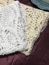 Damanni Cotton Handmade Crochet Lace Tablecloth Doilies - Round, Beige, 20 Inch