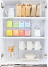 Counter, 4-Section iDesign XL Tea Bag Organizer for Clear Stackable Tea Storage Drawer for Cabinet