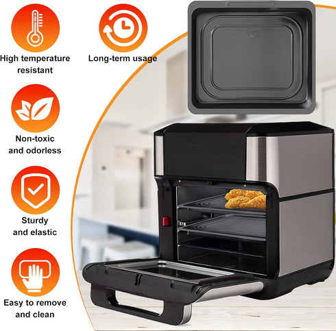 Air Fryer Cooking Tray for Instant Vortex Plus 10 Qt, Food Grade Nonstick Replacement Rack Parts, Dishwasher Safe