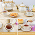 20 Set Set Sets, Set Pcs Porcelain Tea with Metal Holder, European Ceramic Tea for Adults, Coffee Tea Gift French Tea