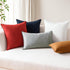 Pack 2 16 16 Inch OTOSTAR of Soft Linen Decorative Throw Pillow Covers x Solid Farmhouse Pillowcases Boho Accent Pillow