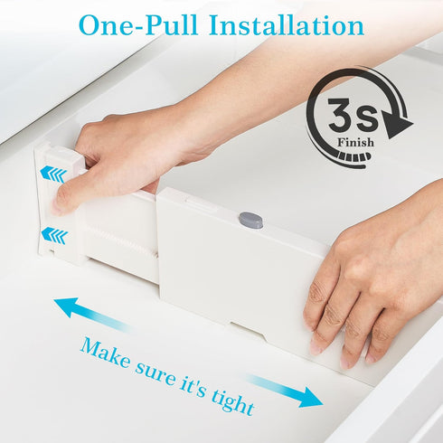8 Pack, 4" 11.3"-17" Vtopmart Drawer Dividers for Clothes Adjustable High Expandable from Dresser Drawer Organizer