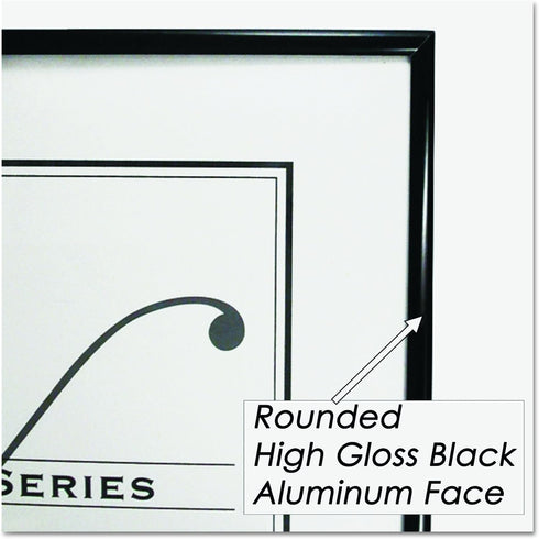 NuDell Metal Poster Frame, 18 x 24, Plastic Face, Black, 31222