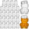 Patelai 24 Pack 2.7 oz Glass Bear Shaped Honey Jars with Lids