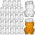 Patelai 24 Pack 2.7 oz Glass Bear Shaped Honey Jars with Lids
