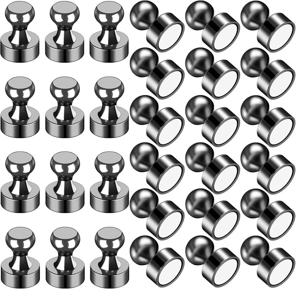 LOVIMAG 30Pcs Fridge Magnets - Small Black Neodymium Magnets for Refrigerator, Whiteboard, Kitchen, Office, Classroom,