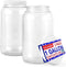 Stock Your Home 1 Gallon Clear Plastic Jars with Lids (2 Pack), 128 oz Wide Mouth Large Container for Candy, Cookies,