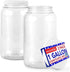 Stock Your Home 1 Gallon Clear Plastic Jars with Lids (2 Pack), 128 oz Wide Mouth Large Container for Candy, Cookies,
