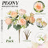 Luyue 8 Packs Peonies Artificial Flowers - Vintage Faux Peony Bouquet for Table Centerpiece