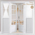 HOMEIDEAS White Non-See-Through Sidelight Curtains for Front Door, 1 Panel, 26W X 40L, Privacy Semi Sheer
